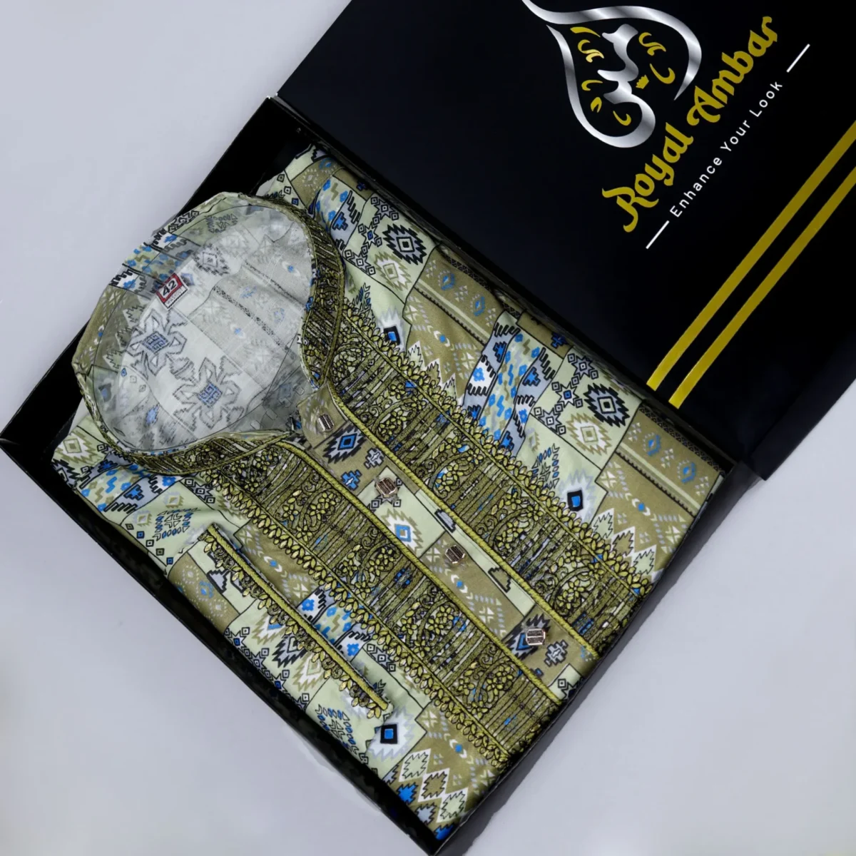 Premium Printed Embroidery Panjabi